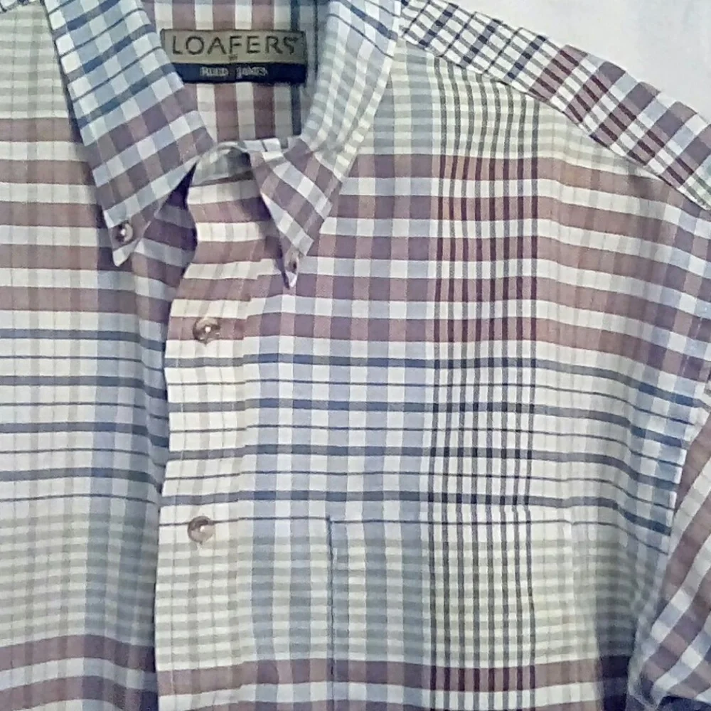 LOAFERS by Reed St. James Button Down Shirt LG - Picture 2 of 4